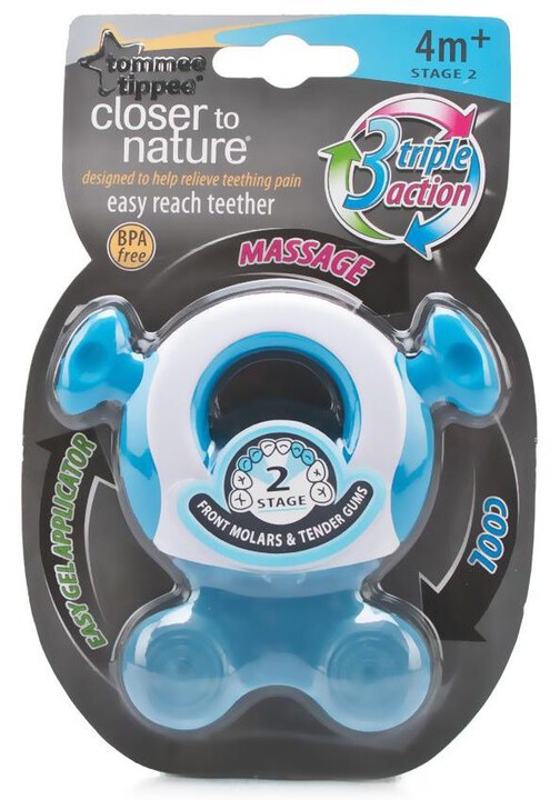 Tommee Tippee Closer to Nature Stage 2 Teether - Blue image number 2